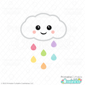 Happy Rain Cloud SVG Cutting File for Cricut