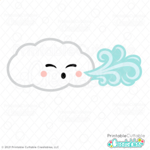 Cloud Blowing Wind SVG File