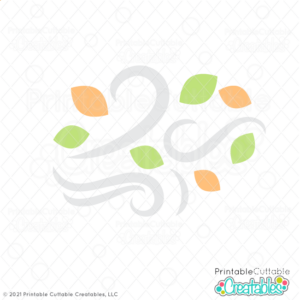 Windy Leaves SVG Cut File