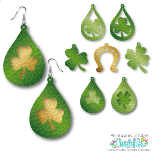 St. Patrick's Day Earrings Free SVG File