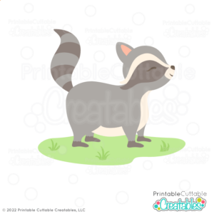 Cute Woodland Raccoon Cuttable SVG File & Clipart