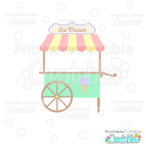 Ice Cream Stand SVG Cut File & Clipart