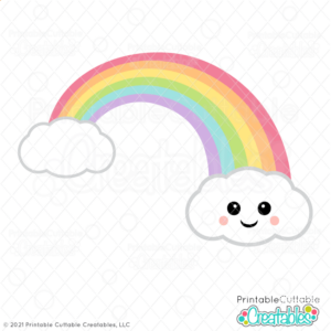 Happy Rainbow SVG Cut File