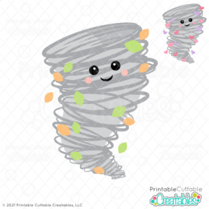 Cute Tornado SVG File for Cricut Silhouette