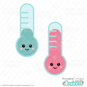 Cute Thermometers SVG File