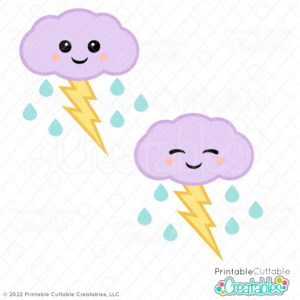 Cute Storm Cloud SVG File