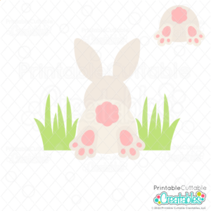 Easter Bunny Butt SVG Freebie Cut File