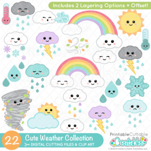 Cute Weather Collection SVG Files