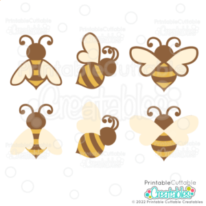 Bumble Bee Trio SVG Cut Files
