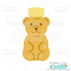 Bear Honey Bottle SVG File