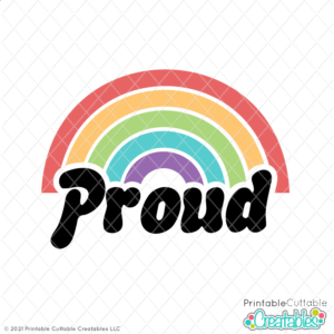 LGBTQ Proud Rainbow SVG Cut Files