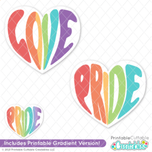 LGBTQ Pride Hearts Free SVG Files