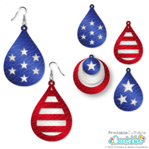 4th of July Earrings SVG Freebies