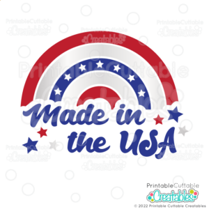 Made in the USA Rainbow SVG File