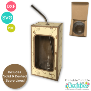 16oz Beer Can Glass Box SVG File