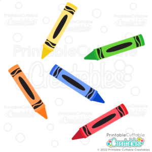 Colorful Crayons SVG Cutting Files & Clipart