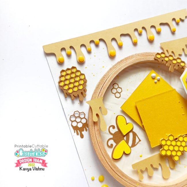 Sweet as Honey Scrapbook Layout - SVG project inspiration