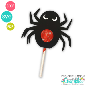 Halloween Spider Lollipop Holder Free SVG File