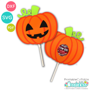 Halloween Pumpkin Lollipop Holder SVG Cut File