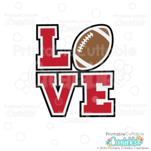 Love Football Free SVG Cut File