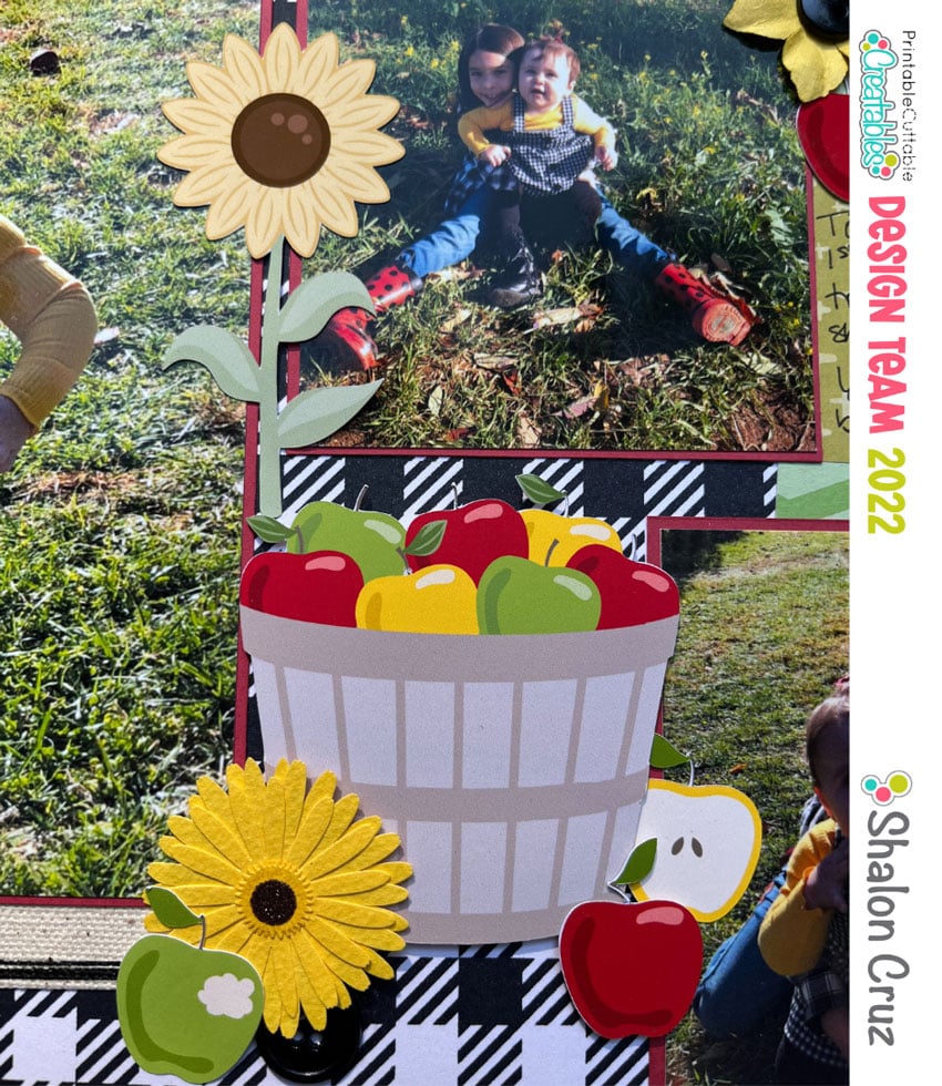 Apple Picking 2 Page Scrapbook Layout 3 Apple Picking Scrabooking Embellishments