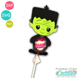 Halloween Frankenstein Lollipop Holder SVG Cut File
