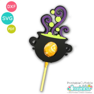 Witch Cauldron Lollipop Holder SVG File