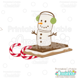 Marshmallow Snowman Smores Sleigh Ride SVG Cut Files