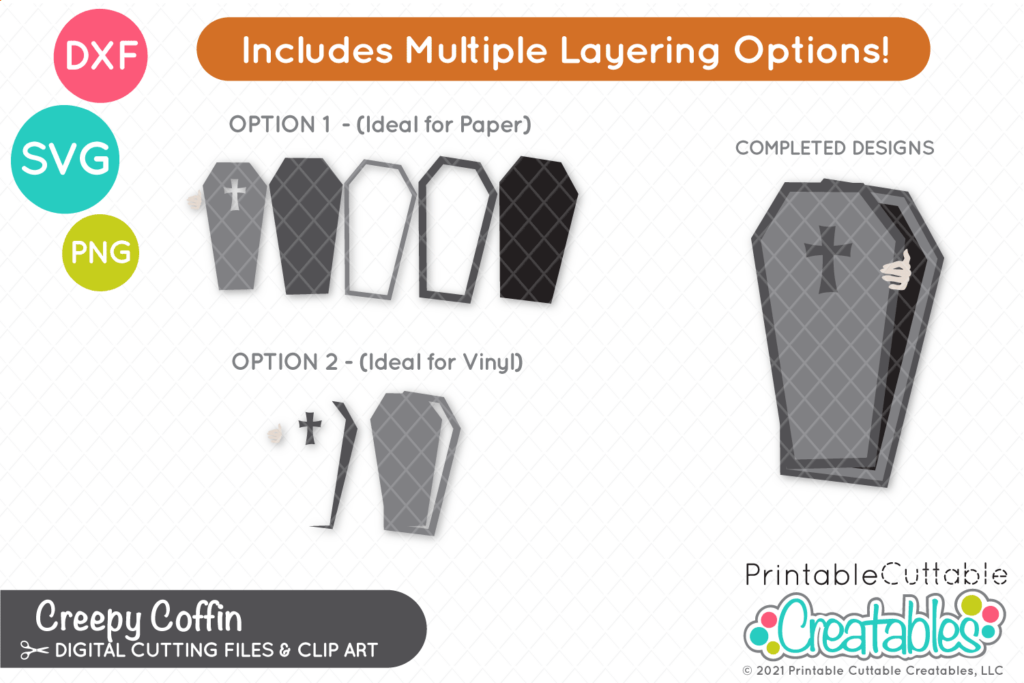 Creepy Coffin Free SVG Cut File for Cricut and Silhouette