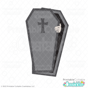 Creepy Coffin Free SVG Cut File