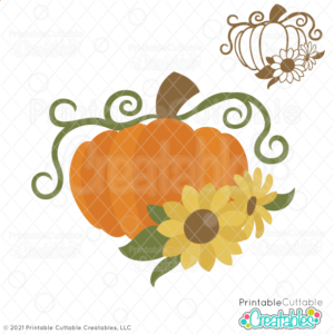 Sunflower Pumpkin SVG Cut File