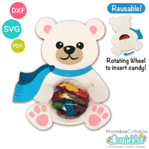 Polar Bear Dome Candy HolderSVG File
