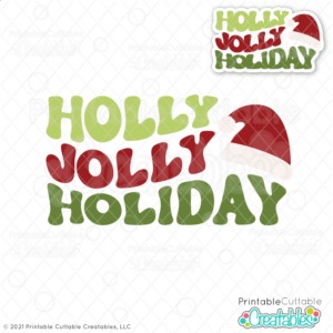 Holly Jolly Retro Christmas SVG Freebie