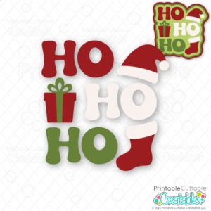 Ho Ho Ho Title SVG Cut File