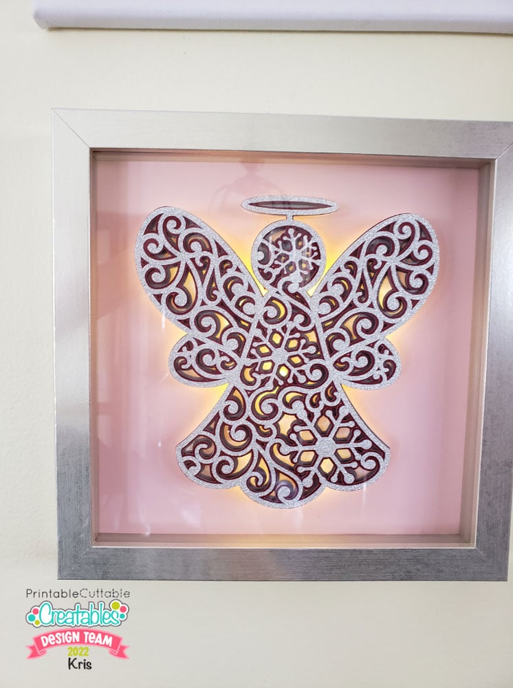 3D Layered Angel Christmas Shadowbox 2 3D Layered Angel Christmas Shadowbox