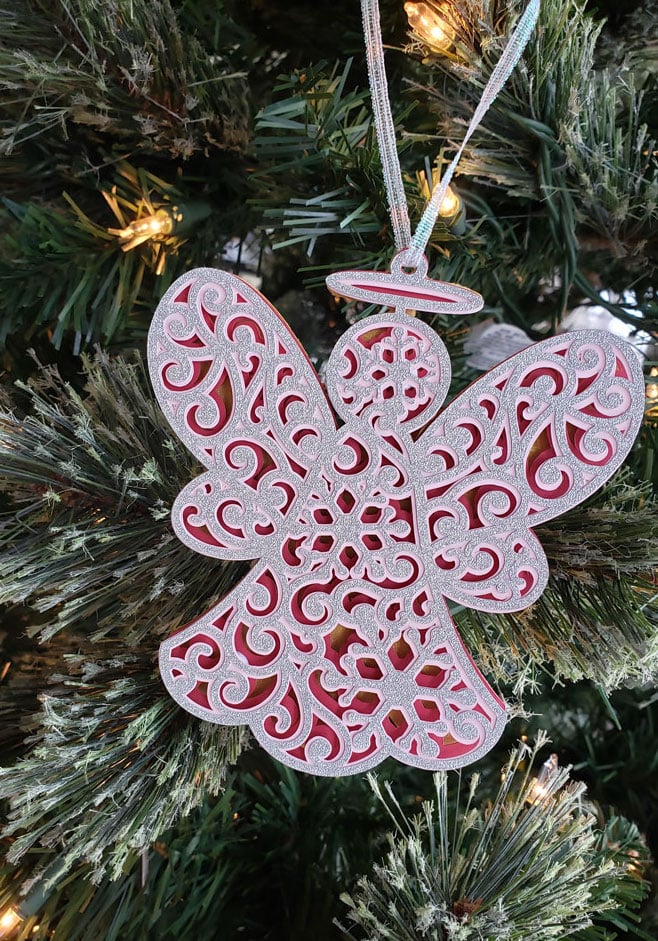 3D Layered Angel Christmas Shadowbox 3 3D Layered Angel Christmas Ornament