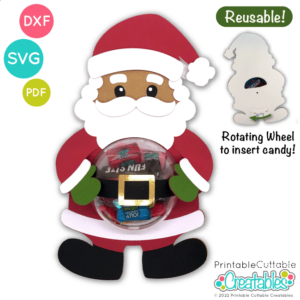 Santa Dome Candy Holder SVG File