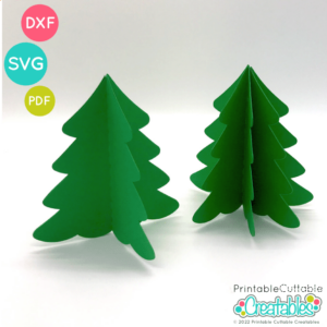 3D Christmas Tree Free SVG File