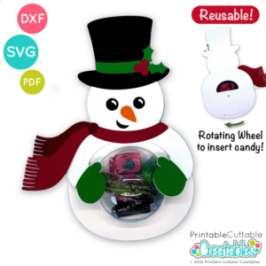 Snowman Dome Candy Holder SVG File
