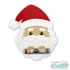 Santa Face Money Holder SVG File