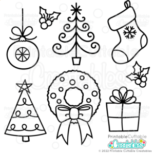 Hand Drawn Christmas Shapes SVG Files