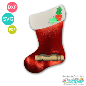Christmas Stocking Money Holder SVG File