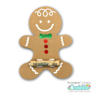 Gingerbread Man Money Holder SVG File