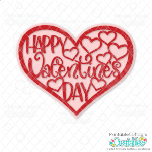 Happy Valentines Day Heart SVG File