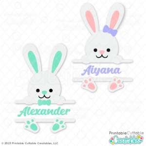 Split Bunny SVG File for Cricut and Silhouette