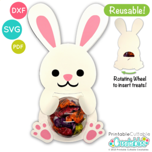 Easter Bunny Dome Candy Holder SVG File