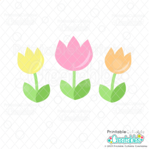 Spring Tulips Free SVG File