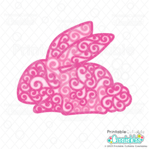 3D Layered Bunny SVG Cut File