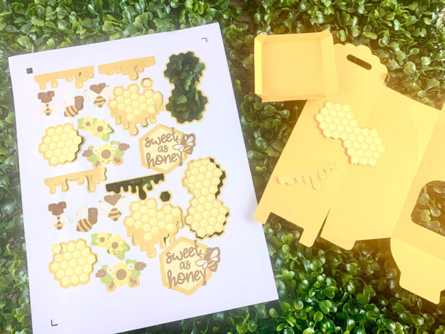Bee Lovers Honey Gifts Pattern Print Foldable Umbrella