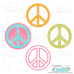 Peace Sign Free SVG Cut Files for Cricut Silhouette cutting machines